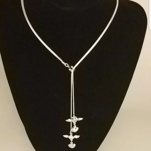 925 Sterling Silver SP Heart w/Wings 19"